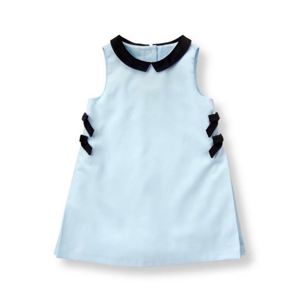 Janie and Jack Side Pleated Dress & Bow 3T & 6-12m